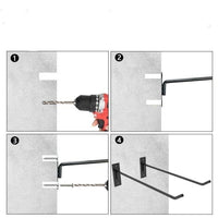 Wall-Mounted Sports Ball Display Rack for Basketball, Football, Volleyball