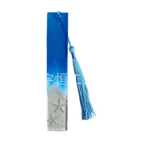 Ocean Style Resin Bookmark with Tassel, Handmade Stationery Gift