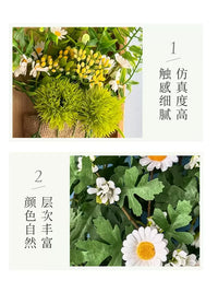 Artificial Daisy Wall Decor Hanging for Living Room, Hallway, Nursery and Photo Backdrop
