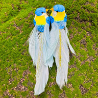 Realistic Couple Bird Garden Ornaments with Clip