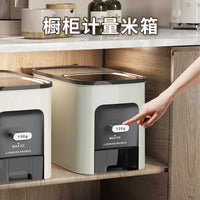 Rice Storage Container with Lid, Moisture-proof and Insect-proof Food Grade Dispenser for Grains, Flour, and Pet Food