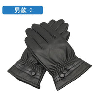 Genuine Sheepskin Touchscreen Gloves for Men and Women, Fleece Lined, Windproof, Warm for Outdoor Cycling, Hiking, and Sports