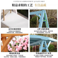 Outdoor Solid Wood Swing Chair for Patio Garden