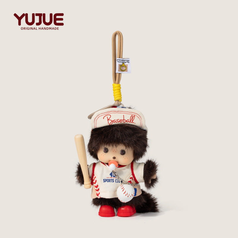 Authentic Monchhichi Plush Doll Keychain Bag Charm