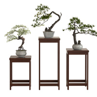 Bamboo Indoor Plant Stand with Multi-Tiered Shelves for Living Room Balcony