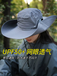 Unisex Wide Brim Cowboy Hat with Detachable Crown for Sun Protection and Outdoor Activities