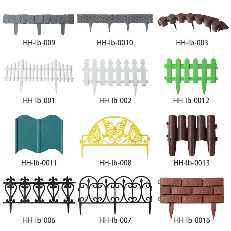 Plastic Interlocking Garden Fence Panels Decorative Landscape Edging Border