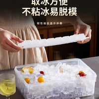 Large Capacity Ice Cube Tray with Storage Bin and Scoop for Commercial Outdoor Use