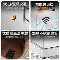 Portable Stainless Steel Wood Burning Stove for Outdoor Camping and Picnics