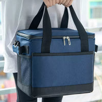 Portable Insulated Cooler Bag for Car and Outdoor Use - Food Storage and Lunch Box