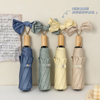 Tri-Fold Manual Sun/Rain Umbrella with UV Protection