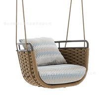 Outdoor Woven Rope Swing Chair for Garden Patio Villa Hotel