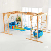 Indoor Sensory Training Swing for Kids - Ceiling Mounted Rotating Hammock for Early Education