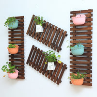 Outdoor Wall-Mounted Wooden Trellis for Climbing Plants