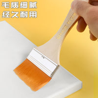 Nylon Flat Brush Set for Watercolor, Acrylic, Oil Painting, and Wall Art