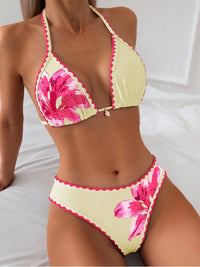 Women's Floral Print Two-Piece Bikini Swimsuit