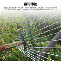 Heavy-Duty Telescopic Steel Wire Rake for Garden and Farm Use