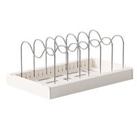 Adjustable Expandable Pot and Pan Organizer Rack for Kitchen Cabinet Countertop