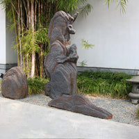 Outdoor Chinese Retro Rusty Stone Garden Landscape Ornament Artificial Rock Decor