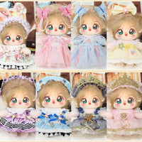 20cm Cotton Doll Clothes Set with Dress and Headwear for Plush Princess Dolls
