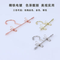 Doll Clothes Metal Hangers with Clips for BJD Dolls and Cotton Dolls