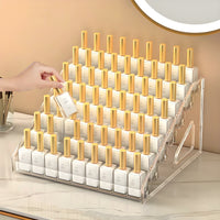 Multi-Layer Clear Nail Polish Organizer and Cosmetic Display Stand
