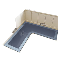 L-Shaped Diatomaceous Earth Kitchen Mat Absorbent Non-Slip Cuttable Floor Mat