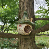 Magic Spire Birdhouse Hanging Ornament Outdoor Resin Bird Nest for Garden Decoration