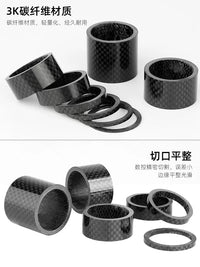 Carbon Fiber Bicycle Headset Spacer Kit for Mountain and Road Bikes