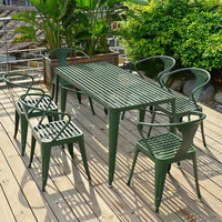 Outdoor Patio Simple Open-Air Table and Chair Set Combination Balcony Small Table and Chairs Wrought Iron Modern Leisure Furniture