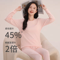 Girls' Thermal Underwear Set Cotton Long Johns for Teens and Students