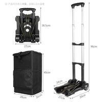 Foldable Lightweight Shopping Cart with Wheels, Portable Grocery Utility Cart