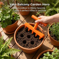Adjustable Depth & Spacing Seed Planter for Outdoor Gardening