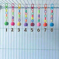 Acrylic Parrot Chew Toy with Bells for Bird Cages
