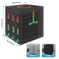 Outdoor Square AC Unit Cover for Central Air Conditioner Protection