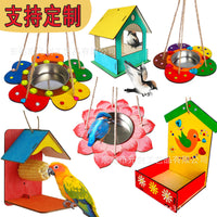 Wooden Bird Feeder House DIY Craft Kit with Paint and Brushes