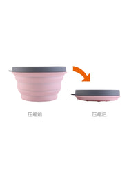 FaSoLa Collapsible Silicone Bowl - Food Grade, High Temperature Resistant, Portable for Travel, Picnic, and Food Storage