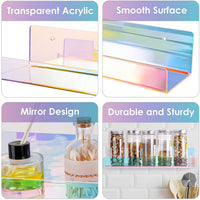 Acrylic Floating Wall Shelf Invisible Display Rack for Collectibles and Decor