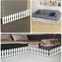 Pet Barrier Fence for Under Bed/Sofa, Plastic Pet Enclosure Guard