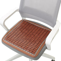 Summer Bamboo Mahjong Bead Seat Cushion for Office Chairs, Breathable Non-Slip