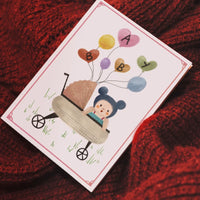 Baby Greeting Card for Newborn's First Birthday, Full Month, 100-Day, 1-Year-Old Growth, Children's Day