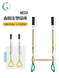 Kids' Gymnastics Rings for Indoor/Outdoor Pull-ups and Sensory Training