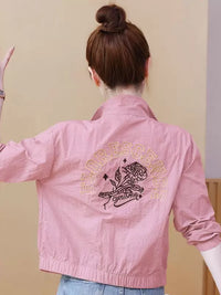 Women's UV Protection Lightweight Jacket Summer Long Sleeve Breathable Casual Short Sun Protection Shirt