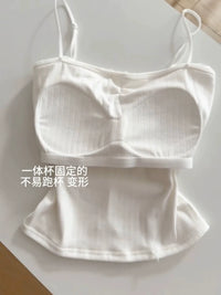 Lace Bralette Camisole with Built-in Pads for Women, Slimming and Versatile
