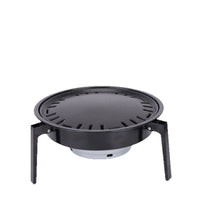 Portable Round Charcoal Grill for Home Use, Outdoor Camping BBQ Stove Set with Grilling Net or Plate