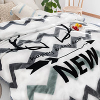 Double-Sided Raschel Plush Blanket for All Seasons - Thickened Winter Throw & Air Conditioning Quilt