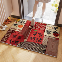 Chinese Style PVC Loop Mat for Entryway, Durable and Wear-Resistant, Customizable