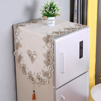 Refrigerator Washing Machine Dust Cover with Lace Trim, Multi-purpose Appliance Top Cover