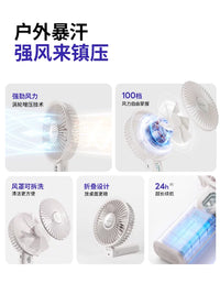 SOLE Handheld Portable USB Fan - Quiet, Strong Airflow for Desk, Travel, Dorm, Office, Outdoor, Camping