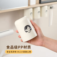 Magnetic Toothbrush Holder with Inverted Cups and Toothpaste Dispenser for Bathroom Wall Mount